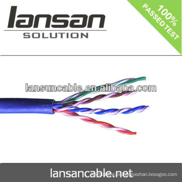Cable de Cat5e UTP CCA 4pair 26AWG cable de la red de 0.4mm la mejor calidad y precio de fábrica